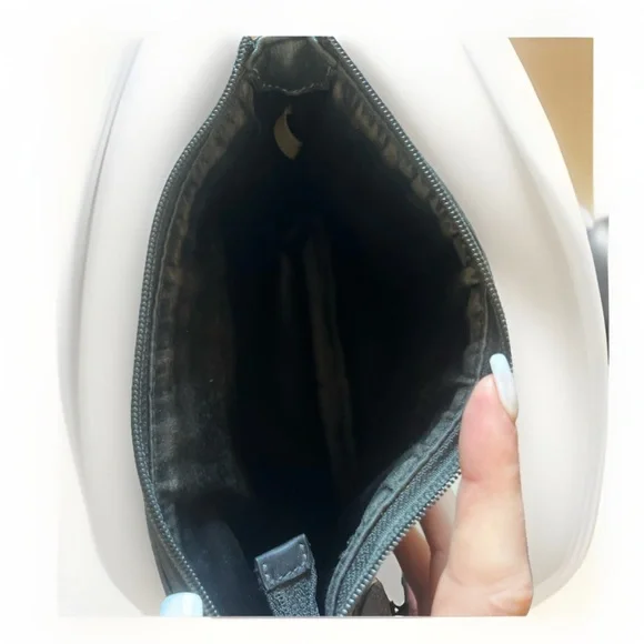 Coach Black Leather Swingpack Crossbody Turn Lock Pocket - Picture 8 of 11